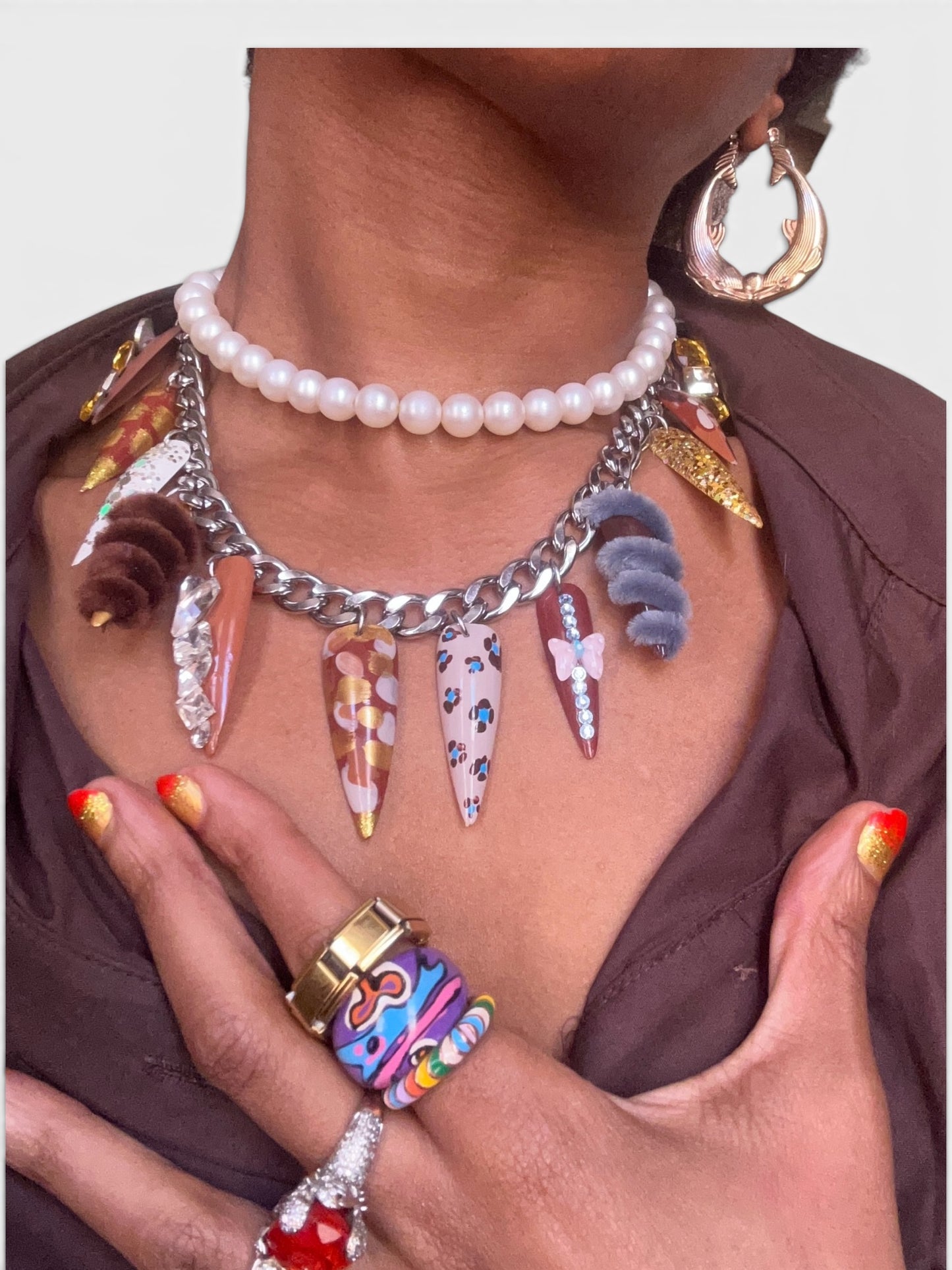 " NAIL CHARM NECKLACE"